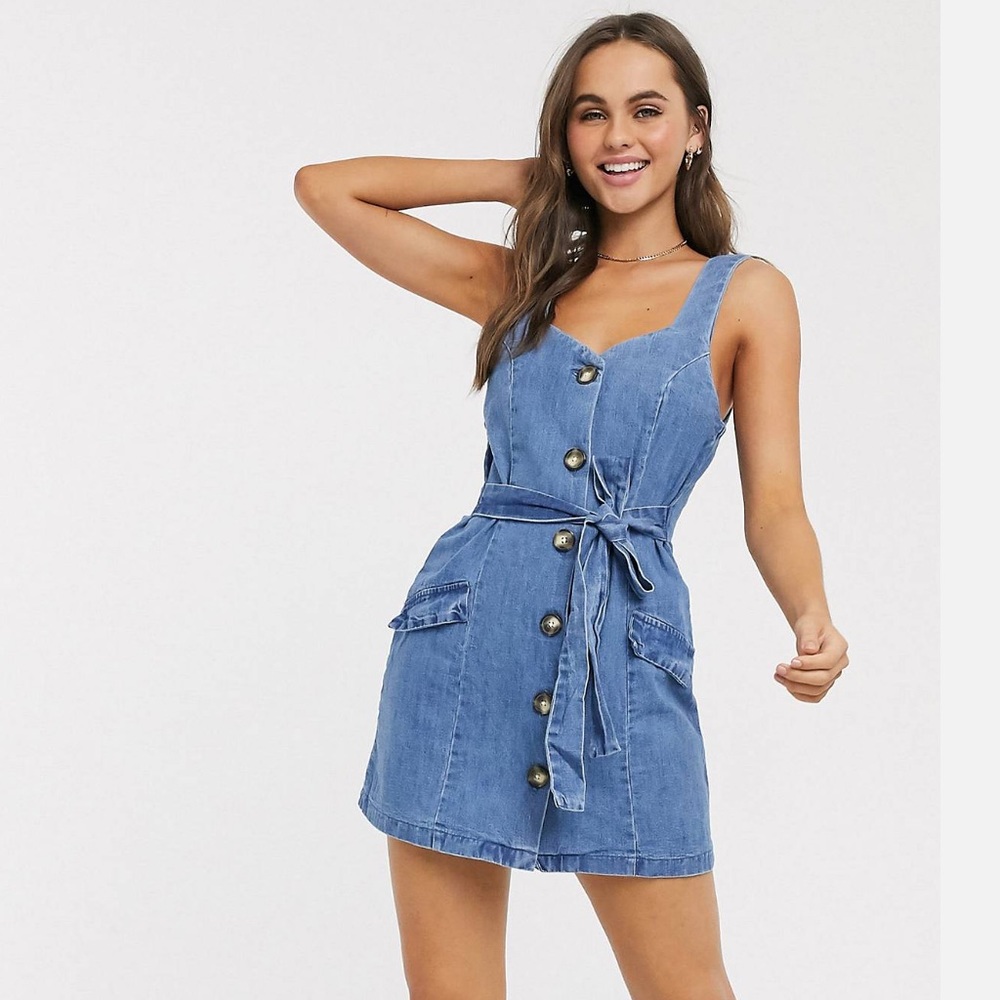 Denim Mini Dress NWOT